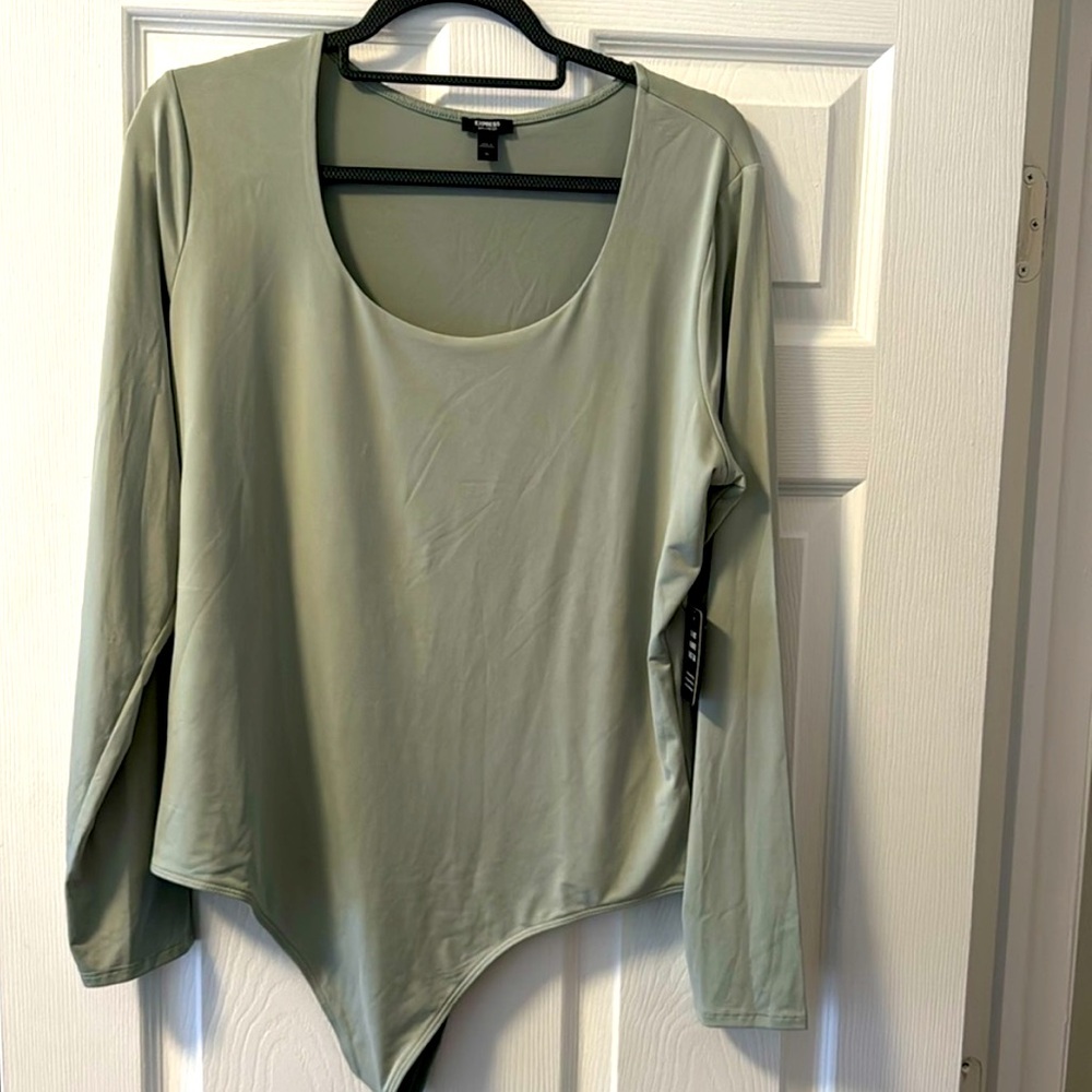 EXPRESS | body contour green bodysuit NWT